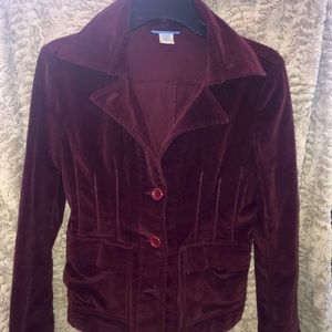 Casual Burgundy soft corduroy jacket from Delia’s